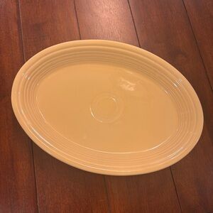 Fiesta Homer Laughlin Light Yellow Oval Serving Platter Lead Free